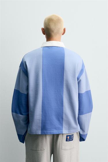 CHAMPION ® X ZARA COLOUR BLOCK POLO SHIRT - Blue by Zara
