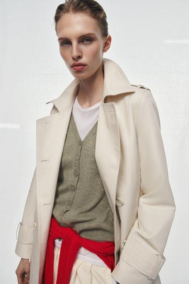ZW COLLECTION BELTED TRENCH COAT - Light beige by Zara - Image 2