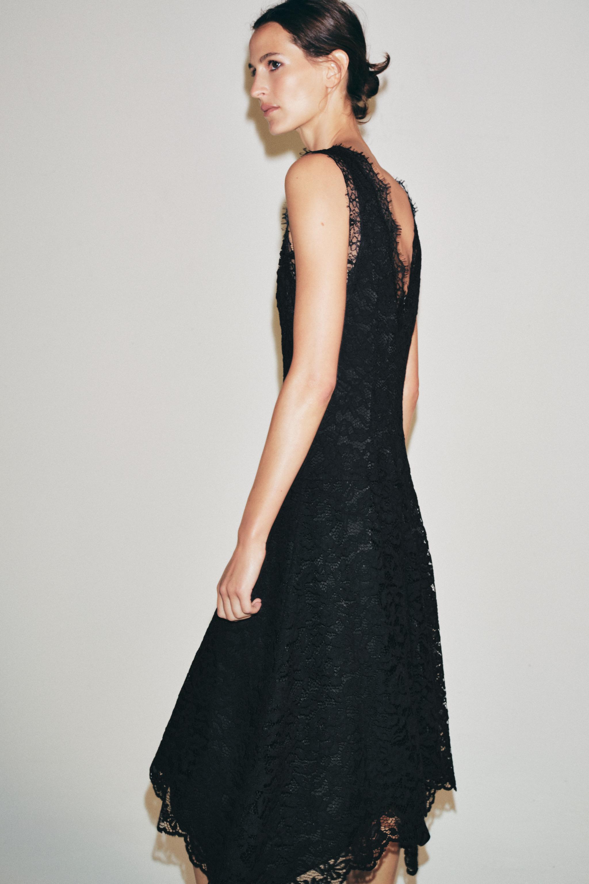 Zara ZW COLLECTION DANTELLİ ELBİSE görsel 3
