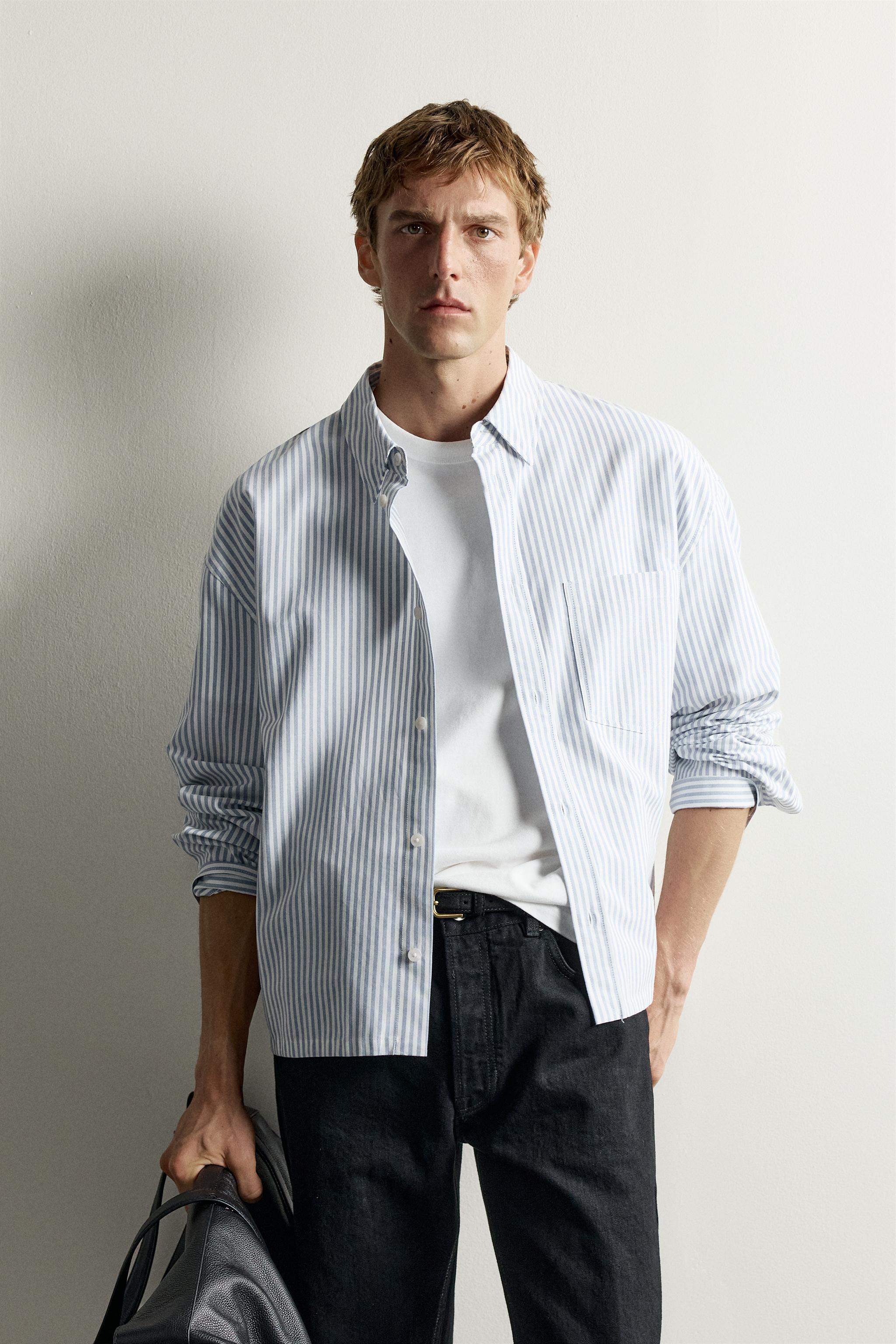 Мужские рубашки Zara BOXY FIT SHIRT — фото 2