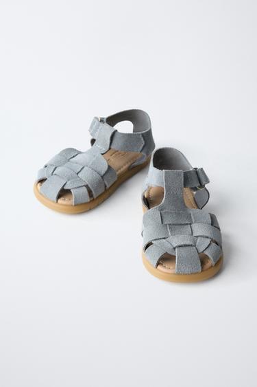 SANDALI PELLE BAREFOOT - Verde di Zara