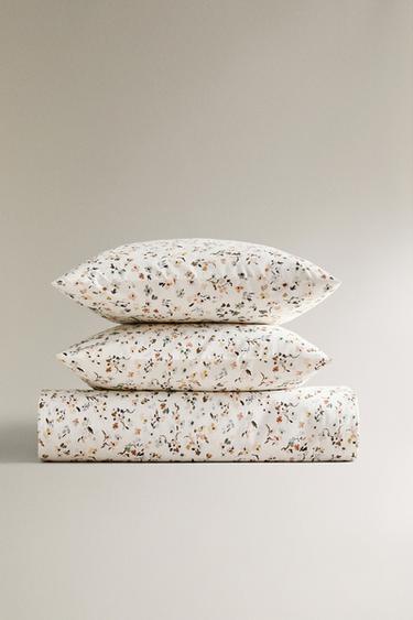 FLORAL PRINT DUVET COVER - Ecru by Zara - Image 0