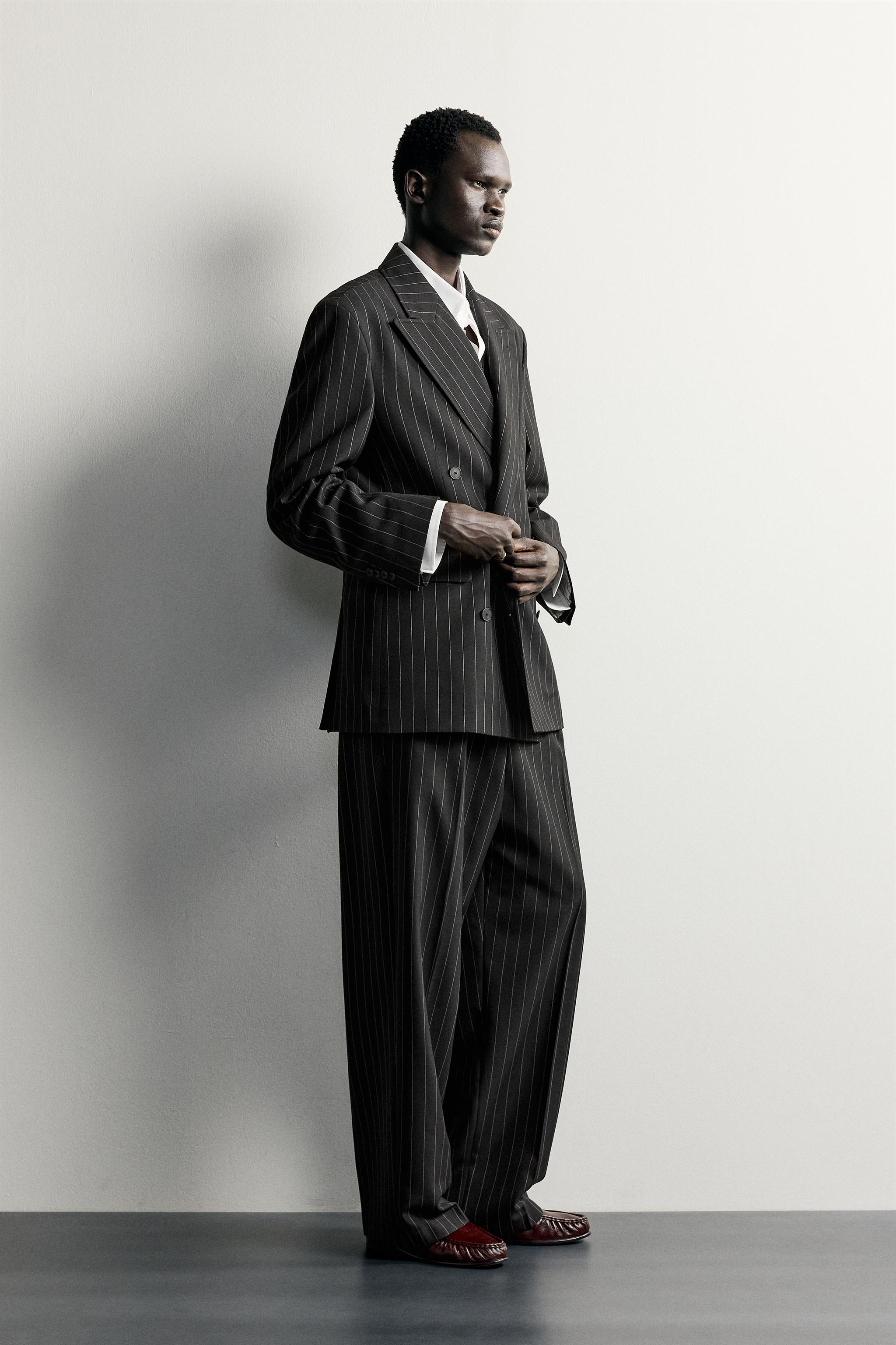 PANTALON PLI COSTUME RAYURES