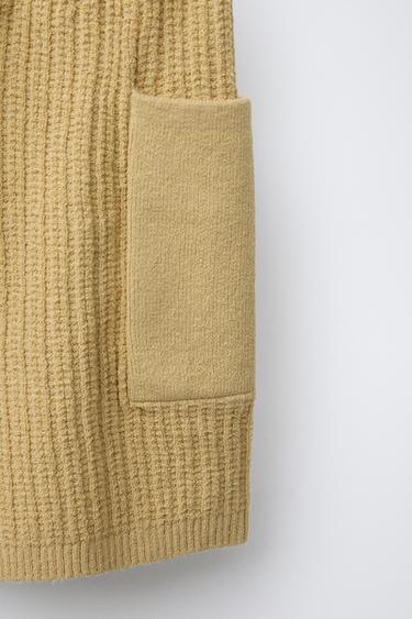 KNIT BERMUDA SHORTS - Ochre by Zara - Image 3