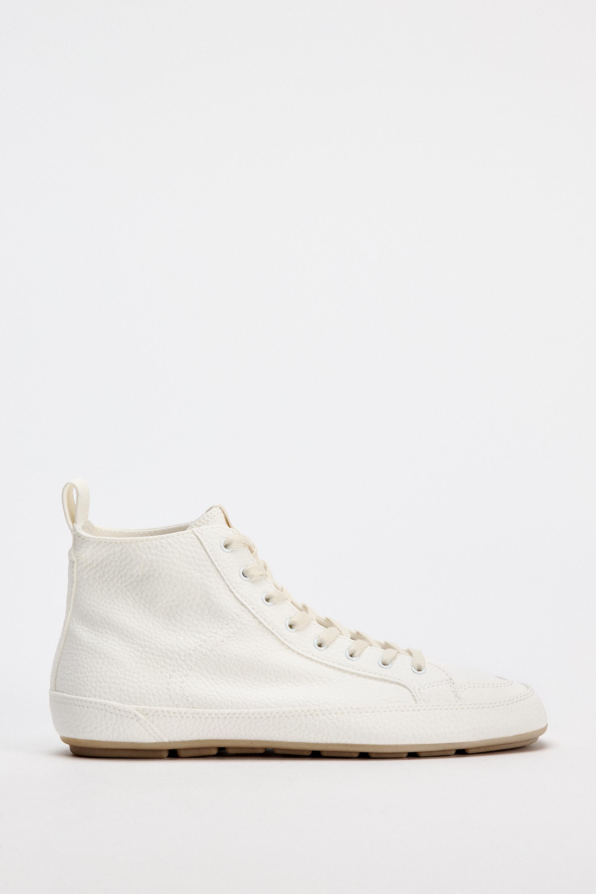 Newest high top sneakers white Zara