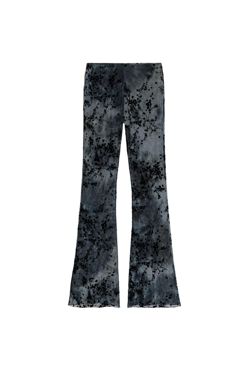 FLOCKED TULLE FLARE PANTS - image 3