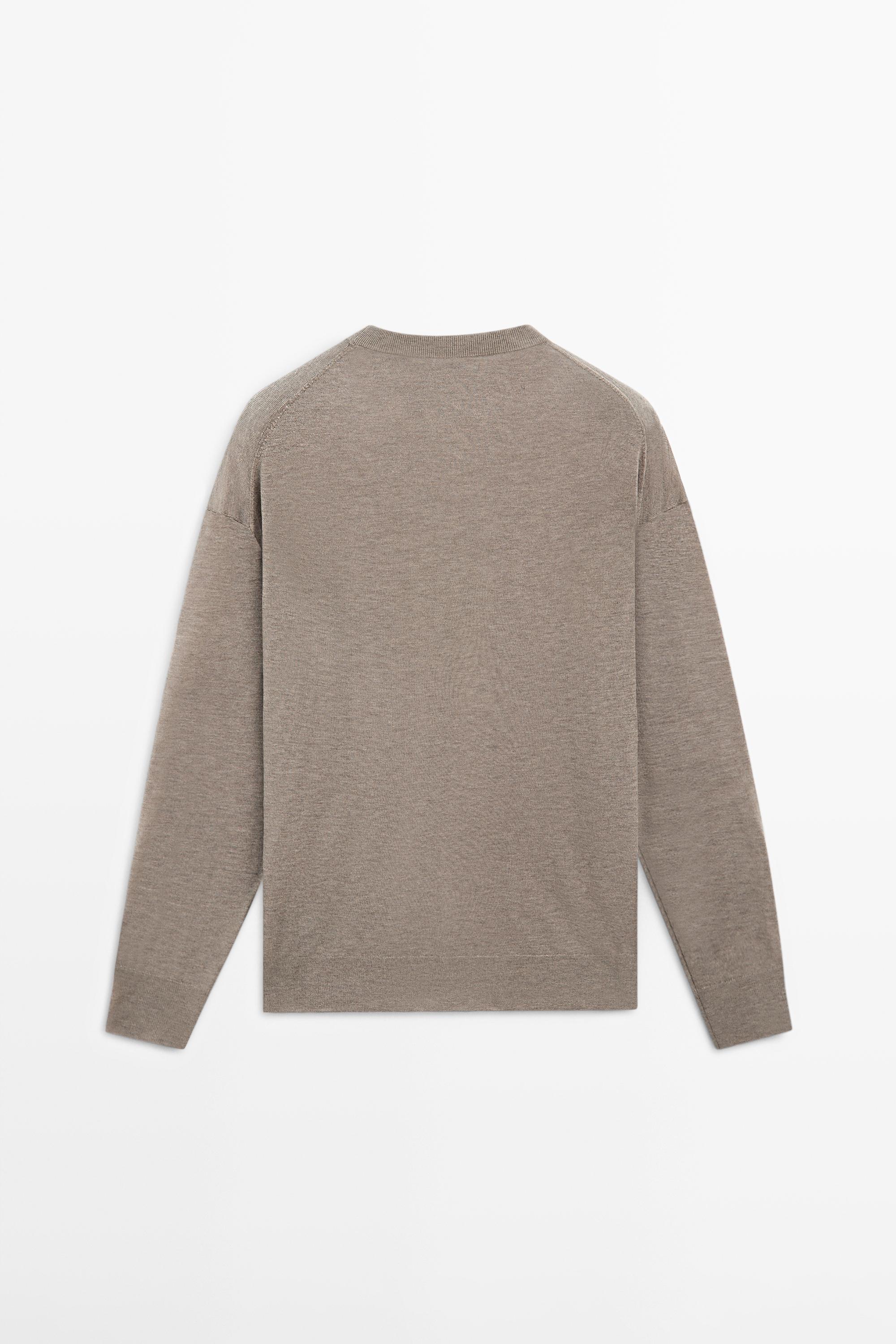 Oversize wool blend knit sweater