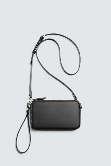TEXTURED CROSSBODY BAG - Black by Zara