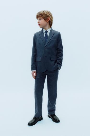PANTALÓN TRAJE ESTRUCTURA - Marino de Zara
