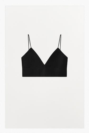 BRALETTE TRIANGOLARE SEAMLESS - Nero di Zara