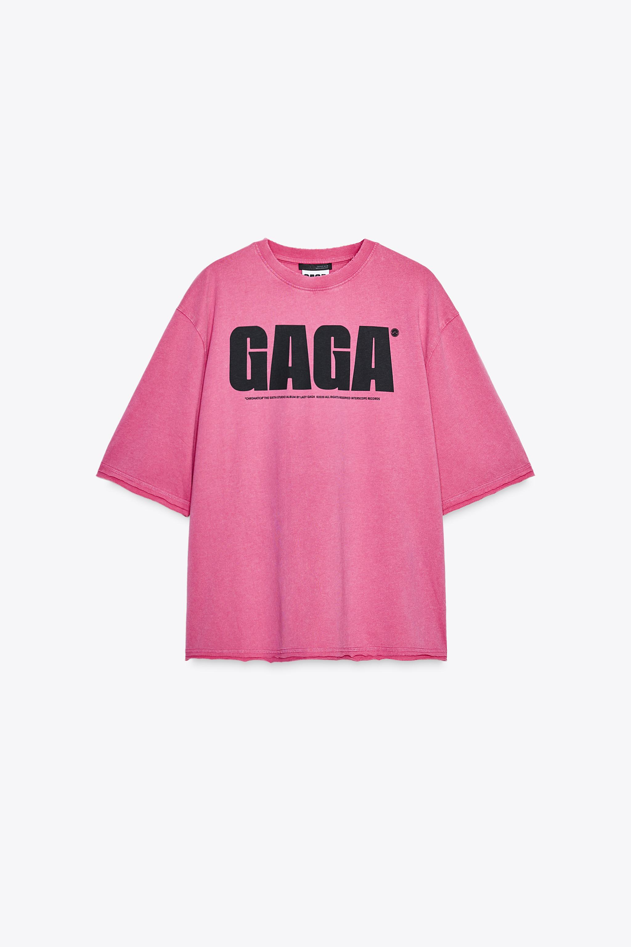 LADY GAGA WASHED EFFECT T-SHIRT - Pink | ZARA United States