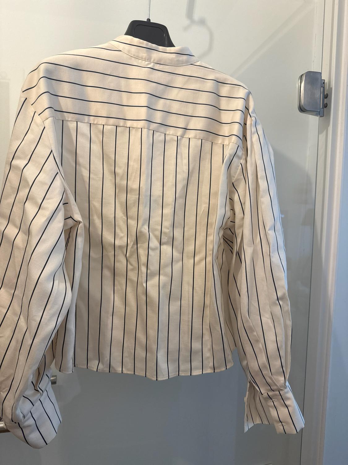 ZW COLLECTION STRIPED SHIRT WITH VOLUME SLEEVES - Image 3