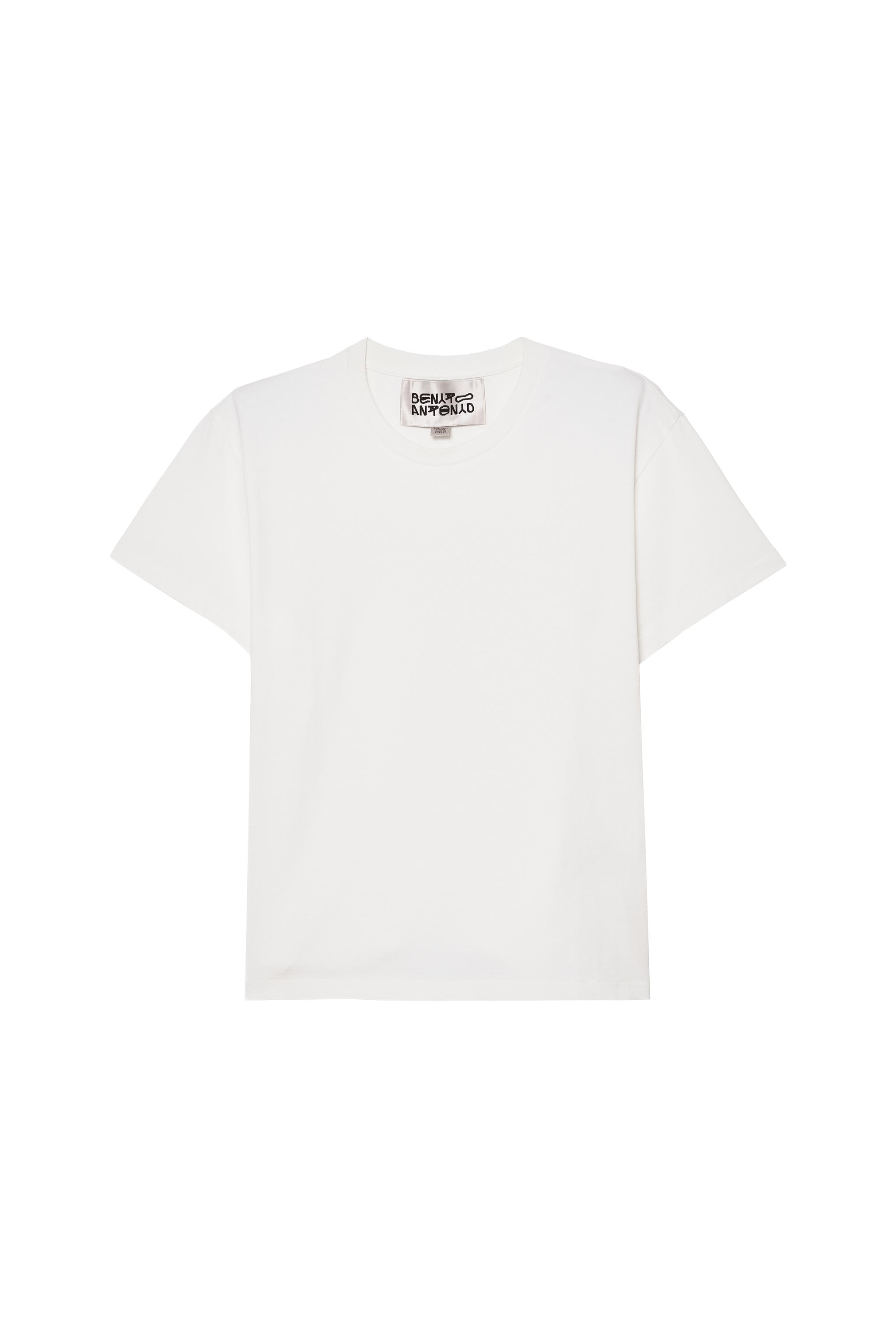 SLIM CROPPED FIT T-SHIRT — Oyster-white