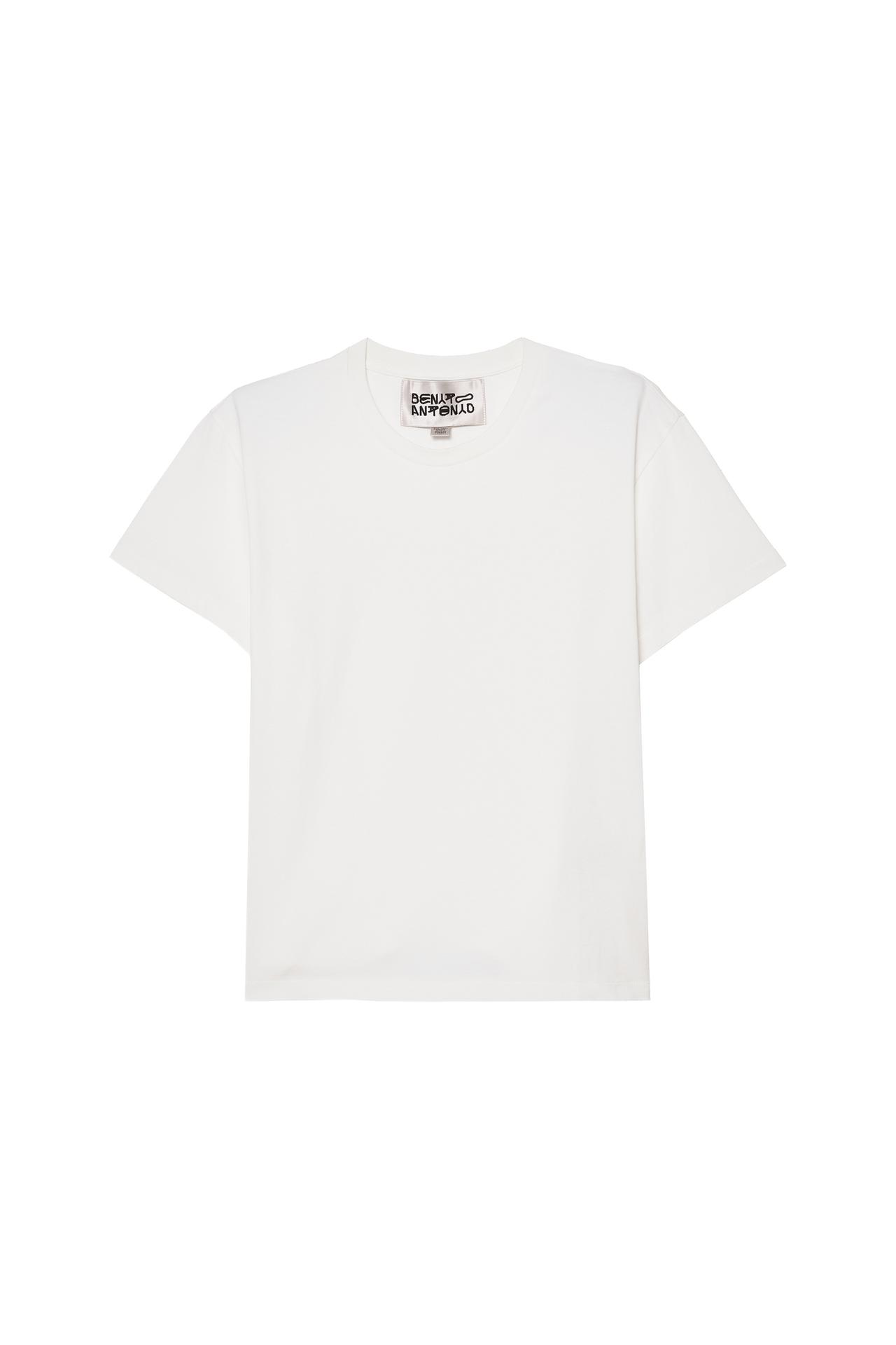 SLIM CROPPED FIT T-SHIRT — Oyster-white