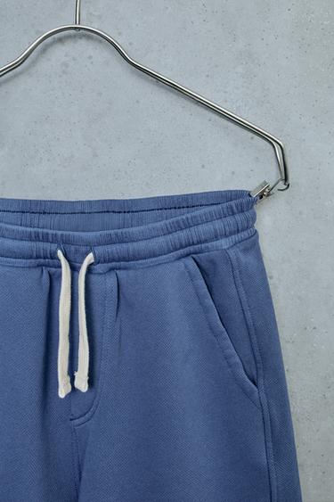 STORIESZ - SHORT EN MOLLETON UNI - Bleu / Acier de Zara - Image 2