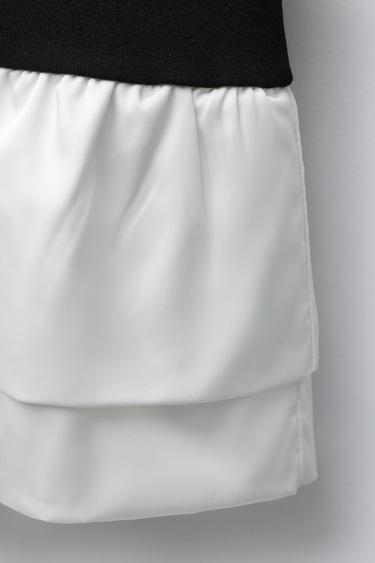 COMBINED DRESS WITH RUFFLES - Black by Zara - Image 2