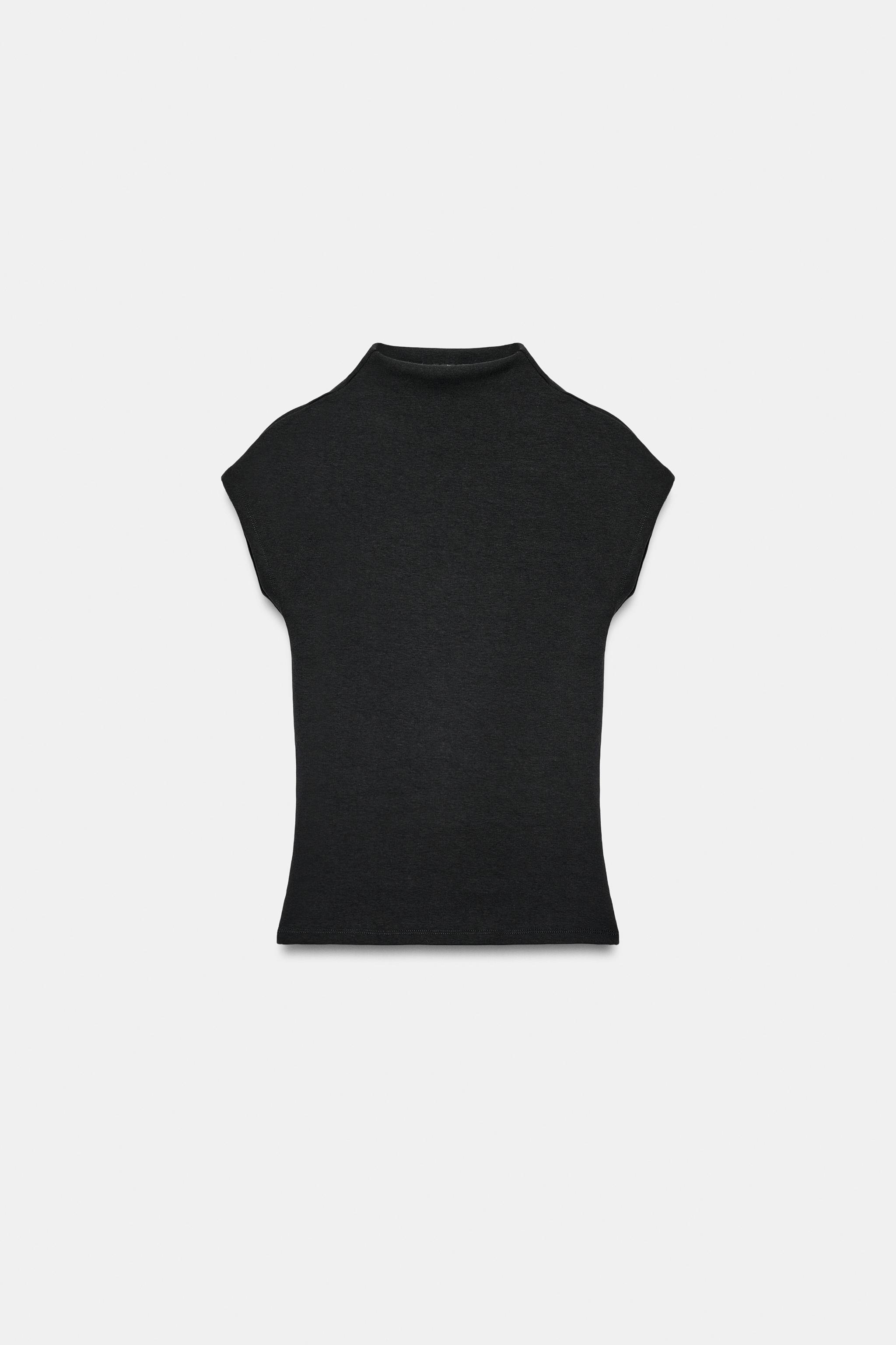 LYOCELL MOCK NECK TOP