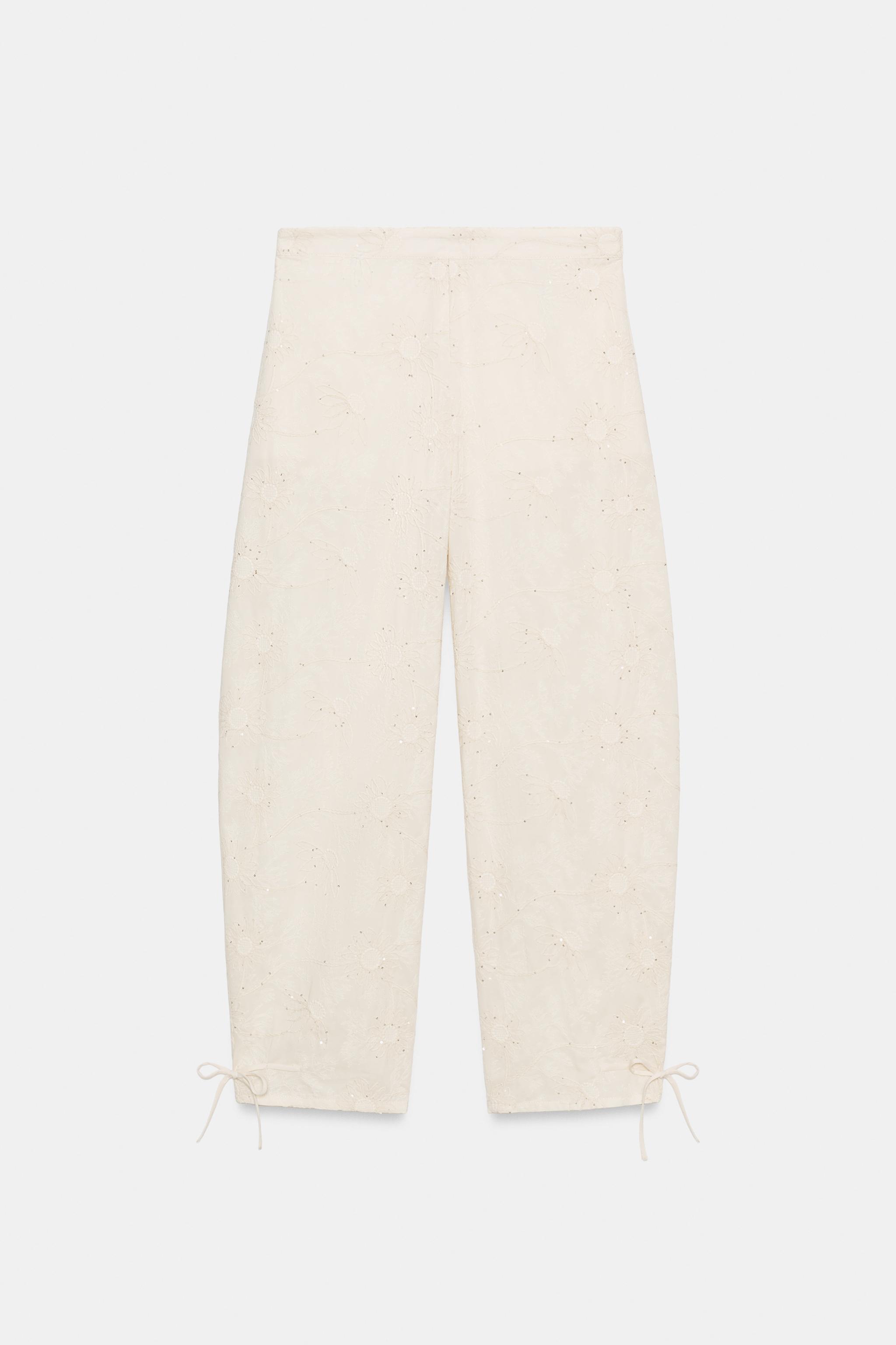 SEQUIN EMBROIDERED BLOOMER PANTS