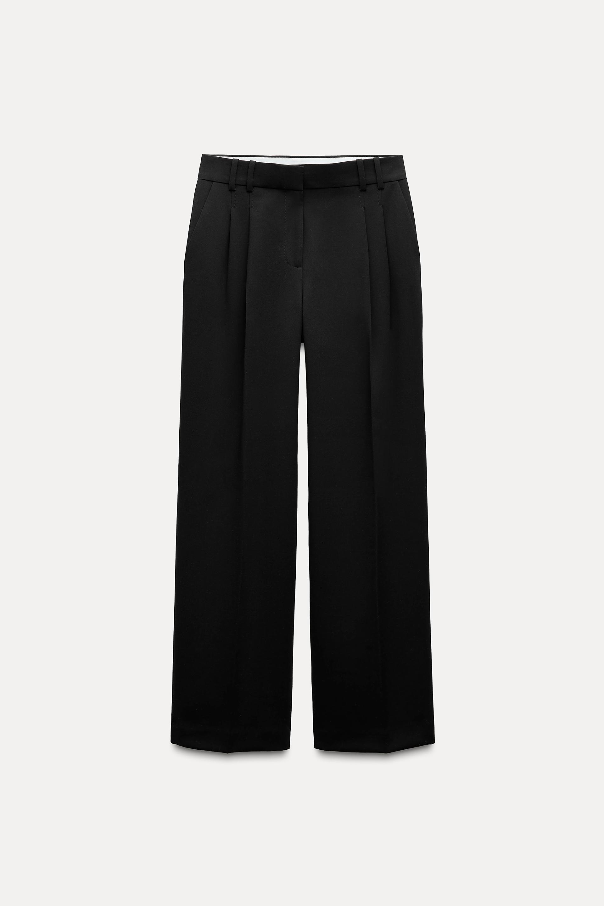 DARTED STRAIGHT-LEG TROUSERS