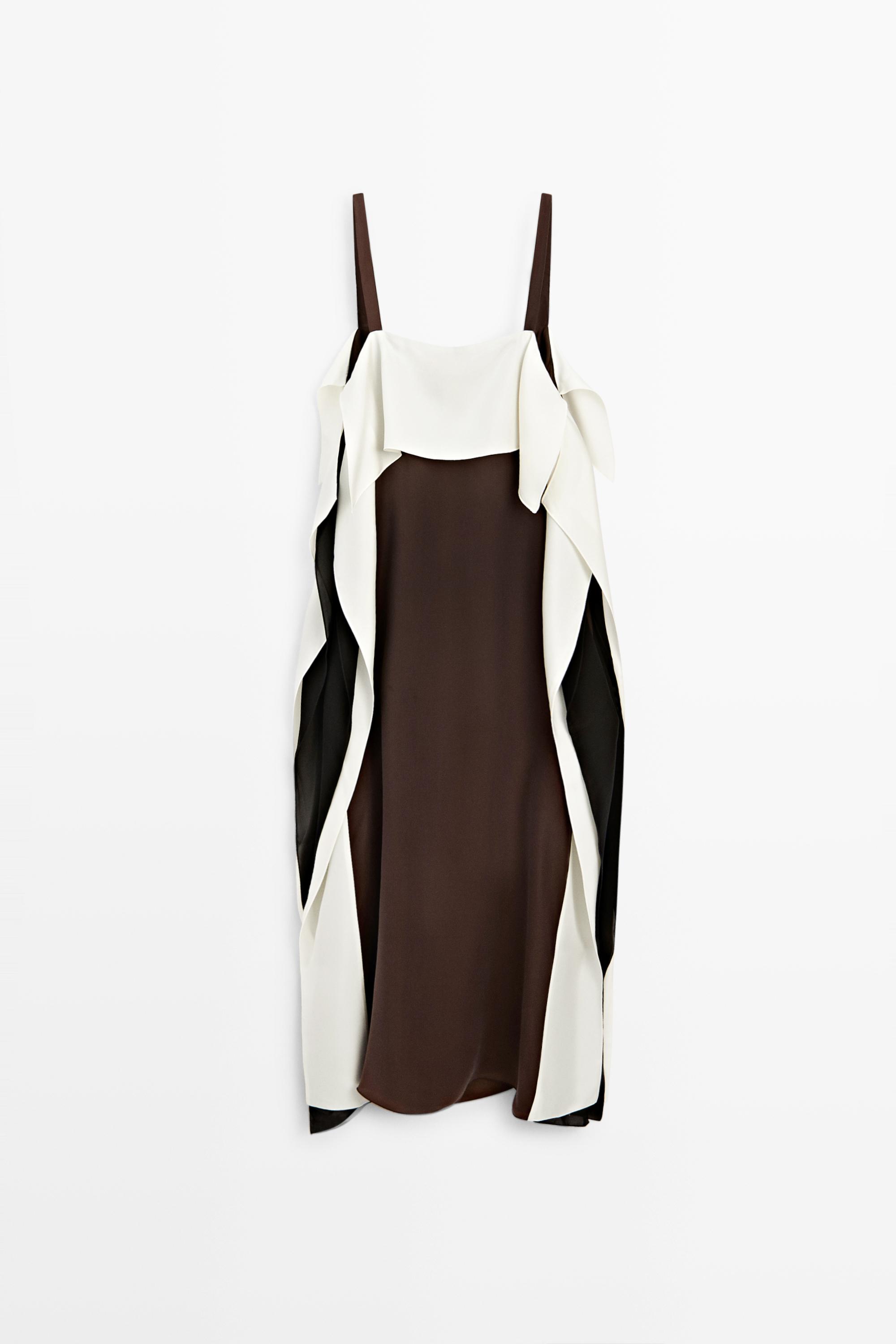 Robe midi fluide combinée