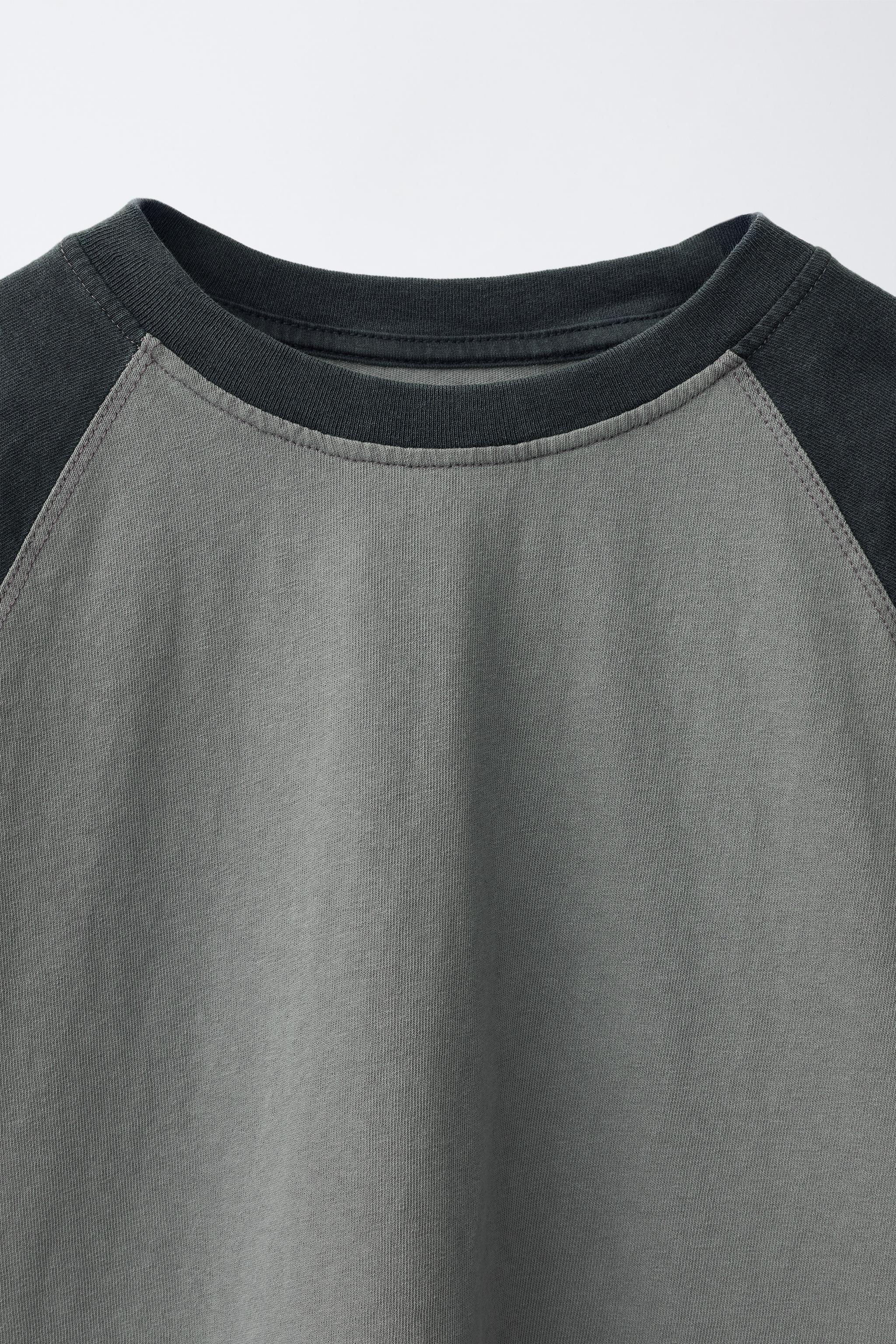 CONTRAST RAGLAN LONG SLEEVE T-SHIRT