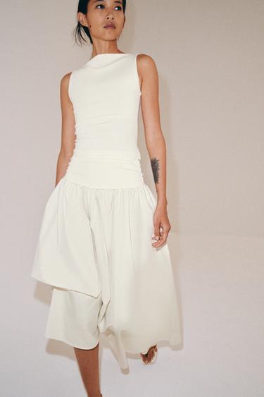 BOAT NECK TOP - Ecru by Zara