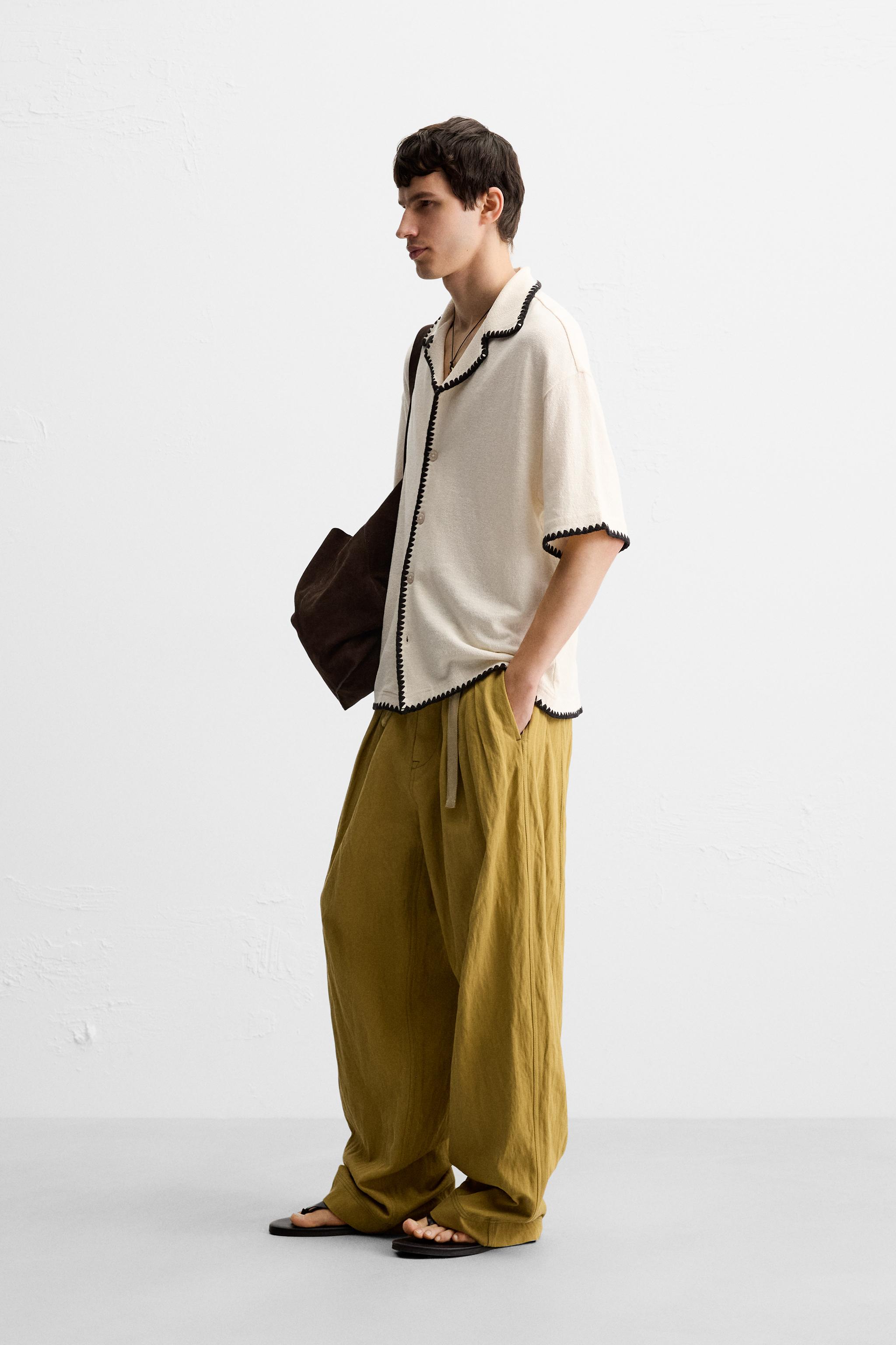 CONTRAST TRIM SHIRT