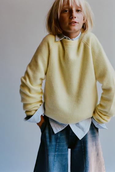 PULL 100% CACHEMIRE - Jaune citron de Zara