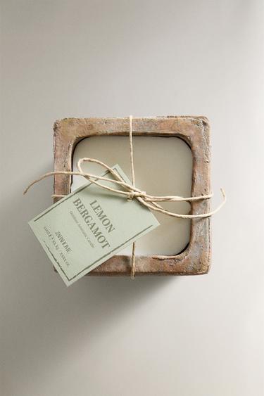 (400 G) LEMON BERGAMOT OUTDOOR SCENTED CANDLE - white by Zara - Image 4