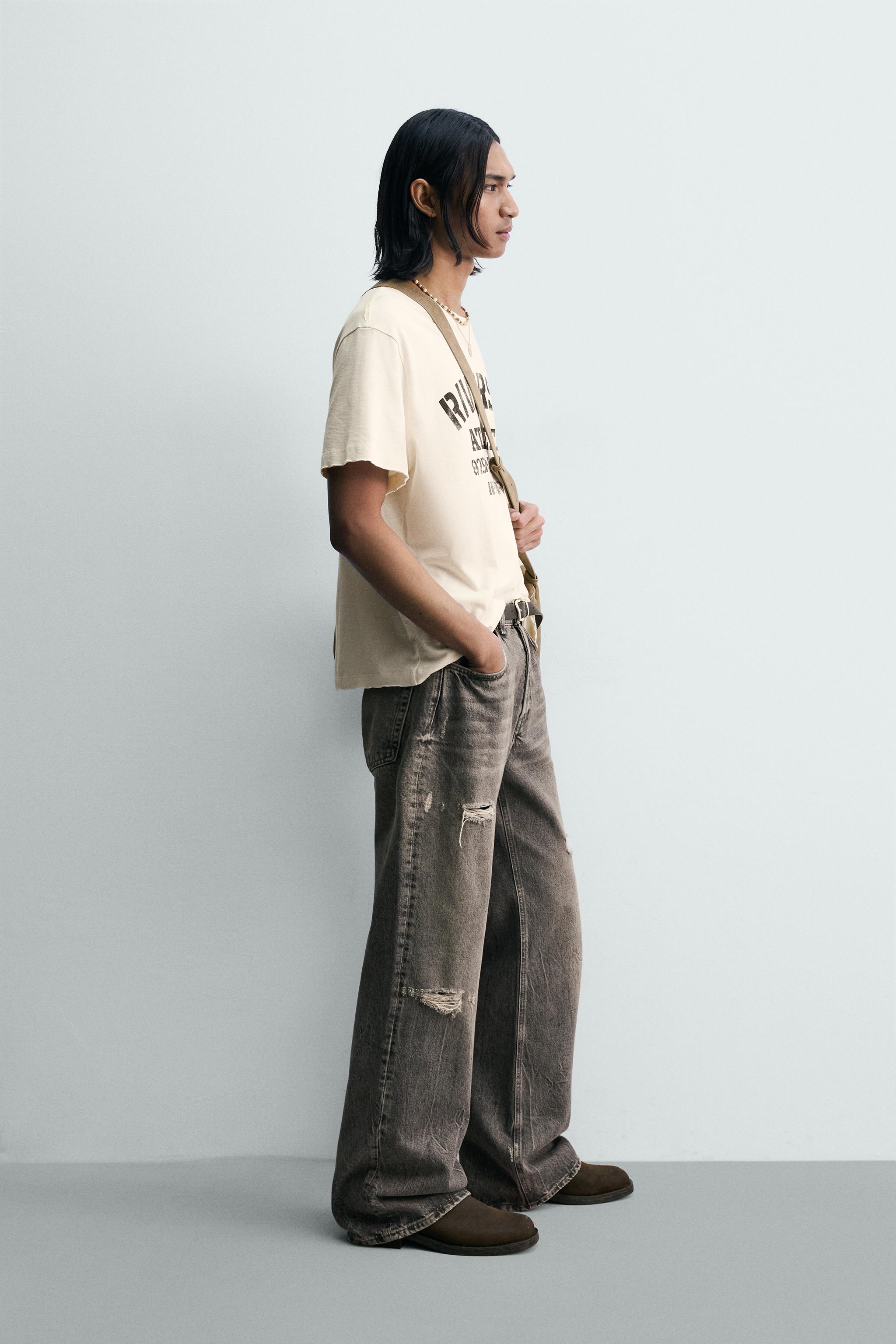 RELAXED FIT WASHED TEXT T-SHIRT