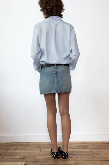 TRF REGULAR DENIM SHIRT - Light blue by Zara - Image 3