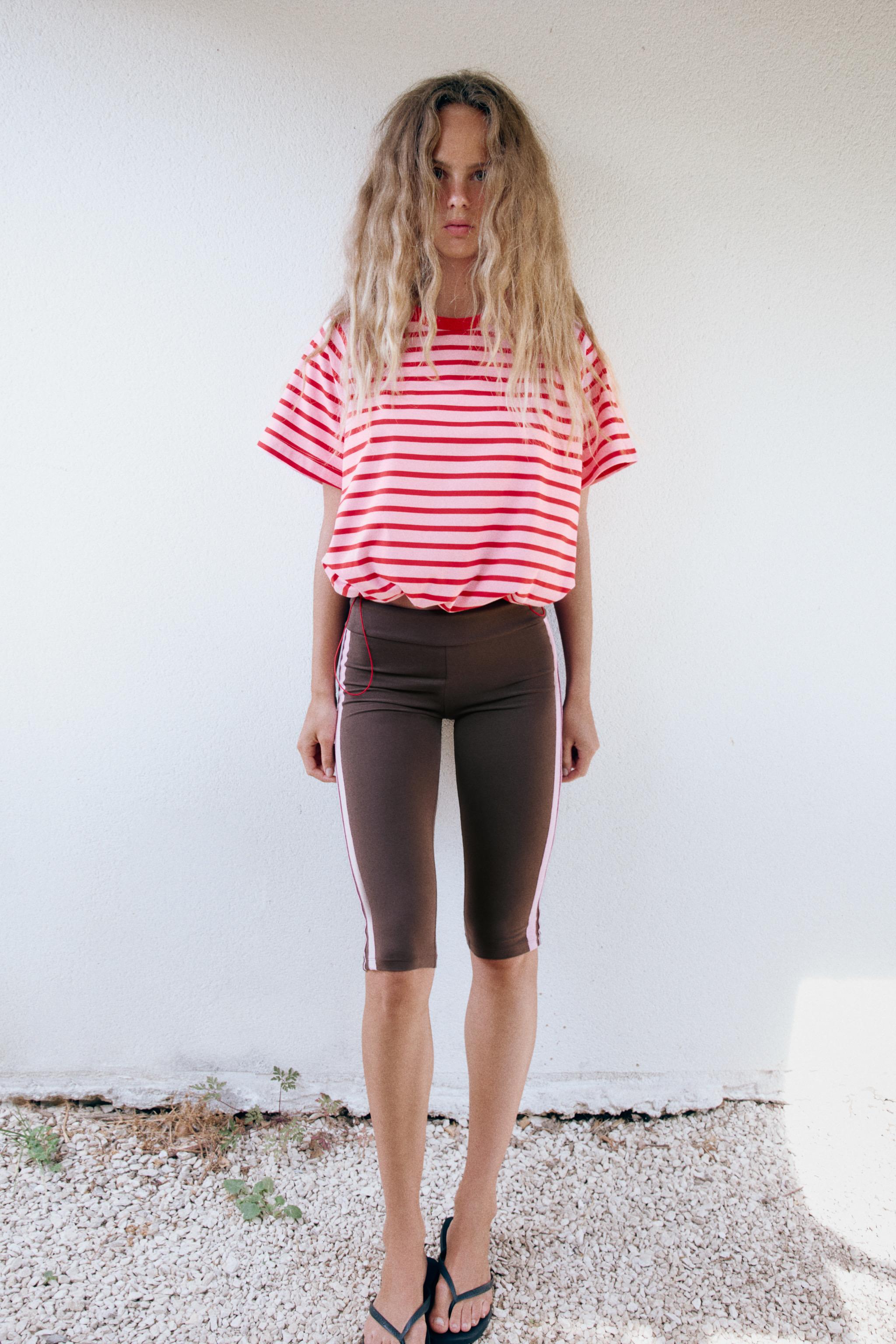 Женские леггинсы Zara CAPRI LEGGINGS WITH SIDE BANDS