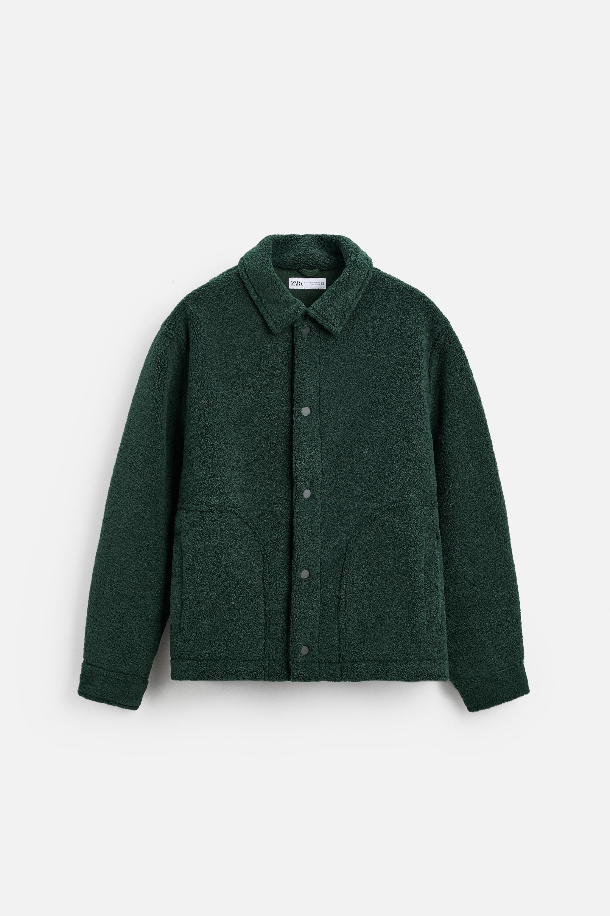 ZARA Shacket fleece shops overshirt