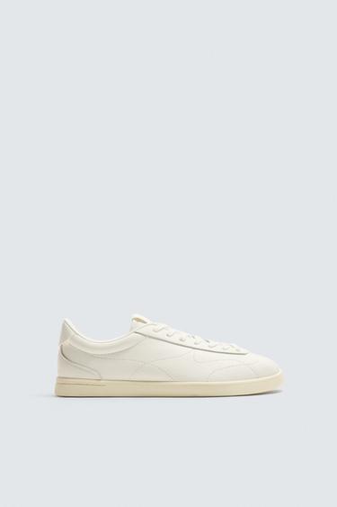 LEATHER TRAINERS - White by Zara