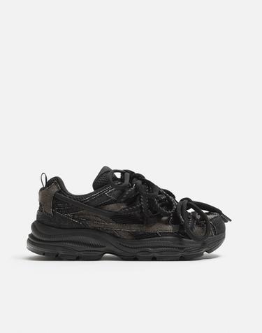 ZAPATILLA MULTICORDONES - Negro de Zara