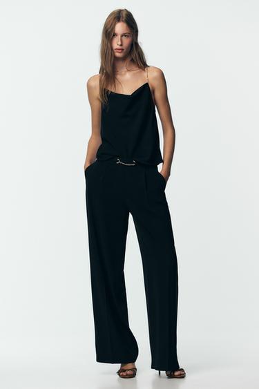 PANTALONI LARGHI CATENA - Nero di Zara