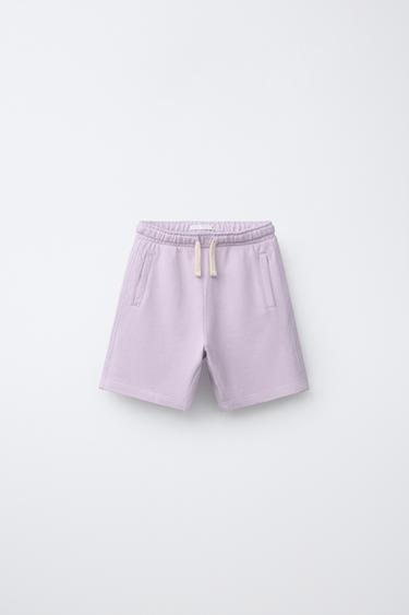 BERMUDES DE PELFA GARMENT DYE LOGO - Lila clar de Zara - Imatge 0