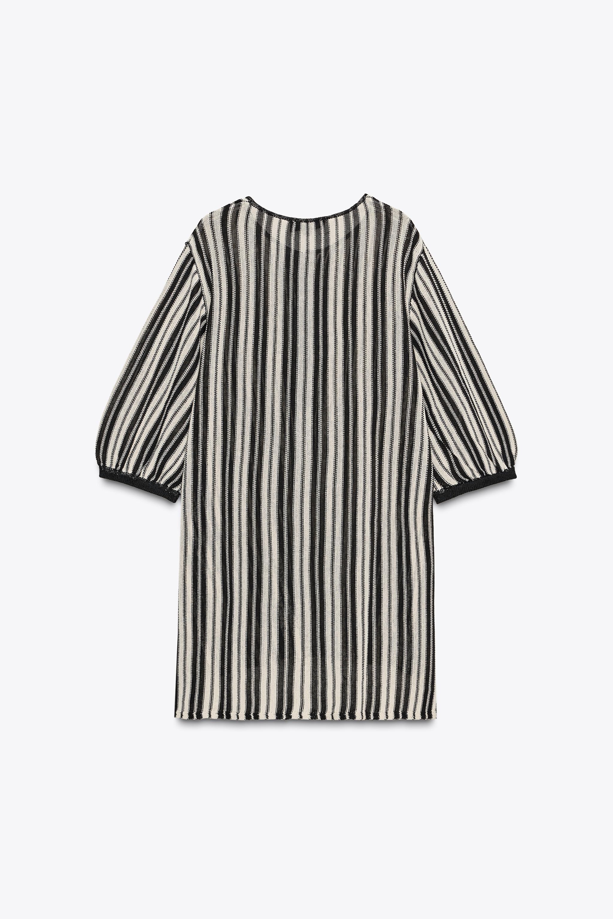 STRIPED KNIT TOP WITH LINEN
