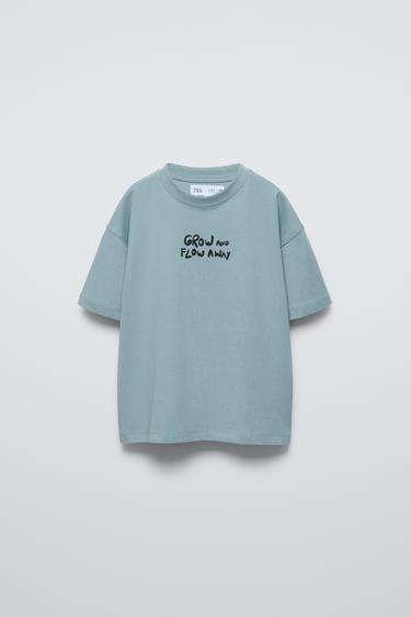 T-SHIRT MIT PRINT - Hellblau von Zara - Bild 0