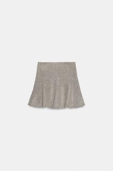 KNIT MINI SKIRT - Anthracite Grey by Zara - Image 4