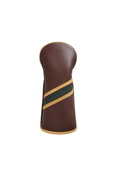 Zara Kahverengi / Yeşil - DERİ FAIRWAY WOOD GOLF SOPASI KILIFI