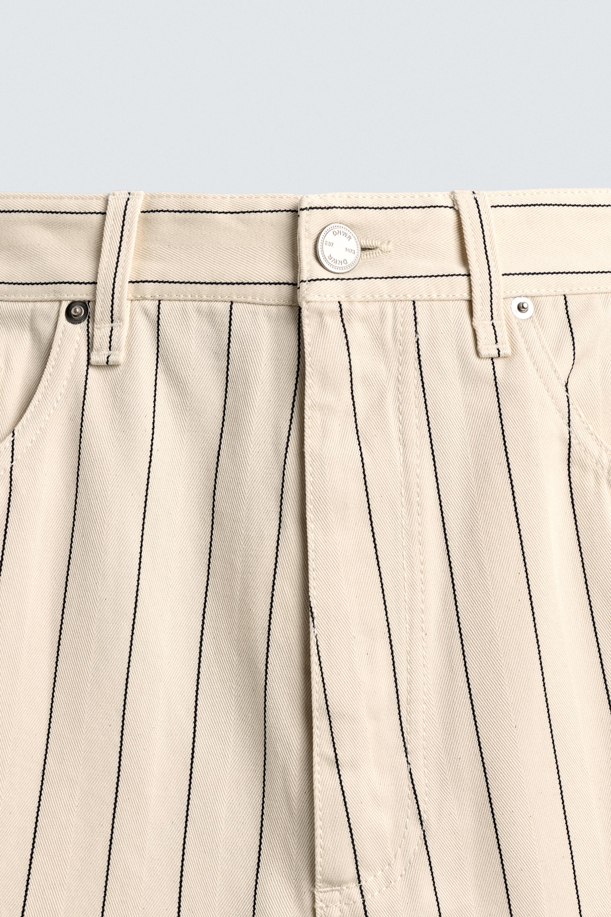 BERMUDA BAGGY FIT À RAYURES