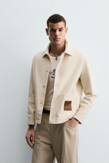 FILIPE JARDIM X ZARA CONTRAST PATCH OVERSHIRT - Oyster-white by Zara