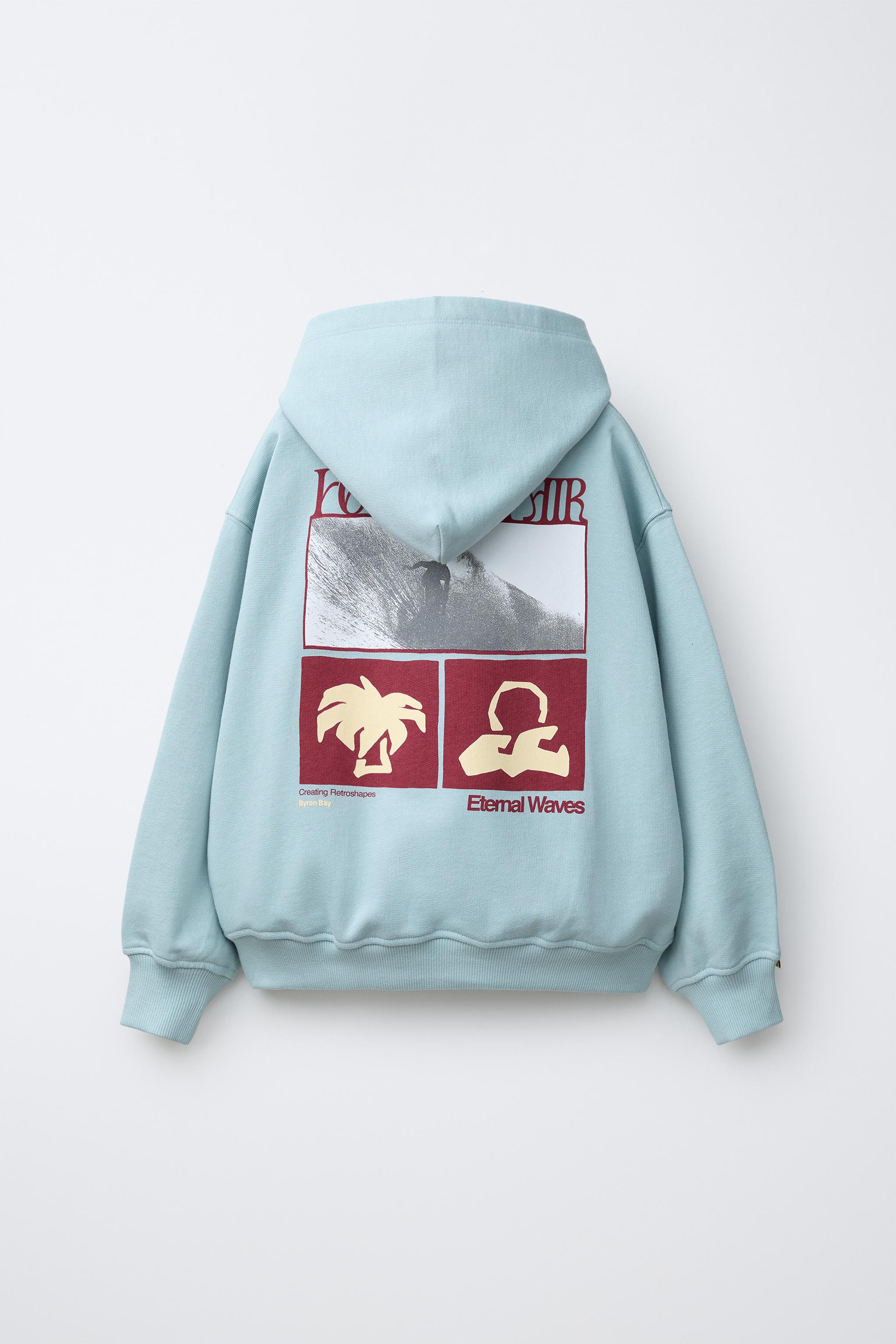 SWEAT À CAPUCHE IMPRIMÉ SURF