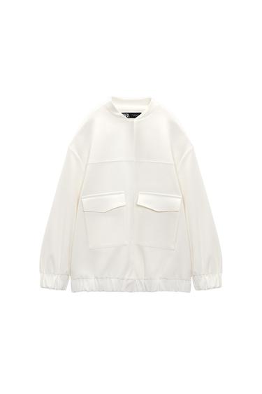 LONG PATCH POCKET BOMBER JACKET