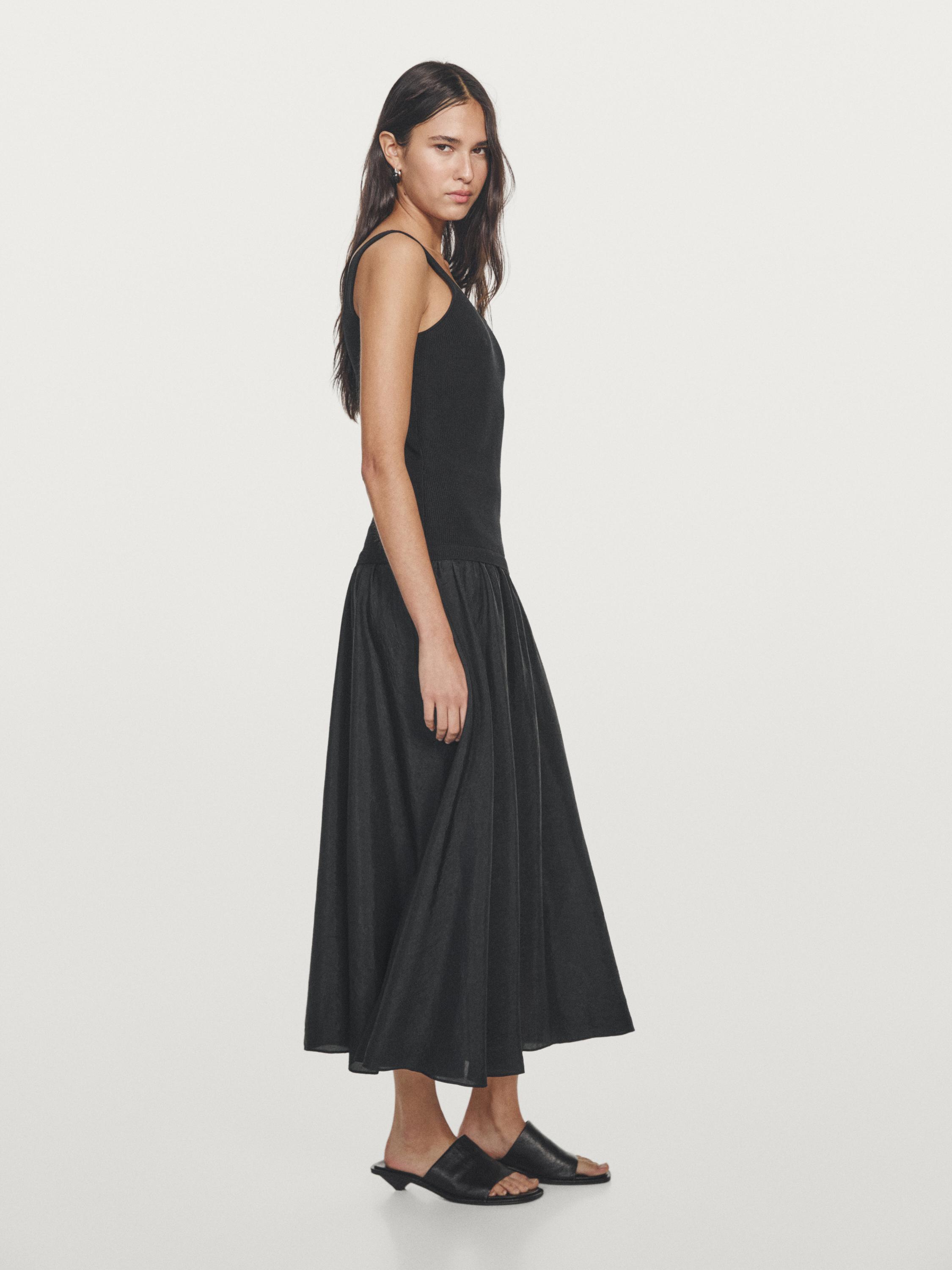 Long contrast dress