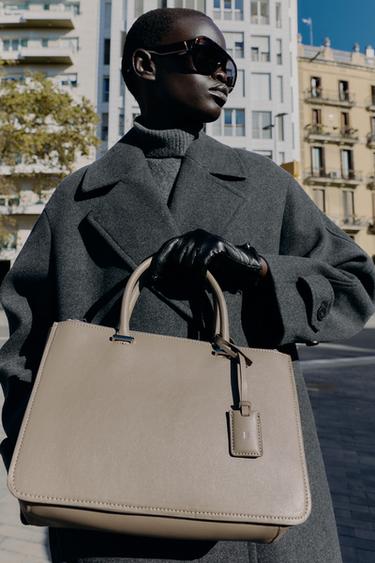 CITYBAG AMB DOBLE NANSA - Gris Talp de Zara - Imatge 0