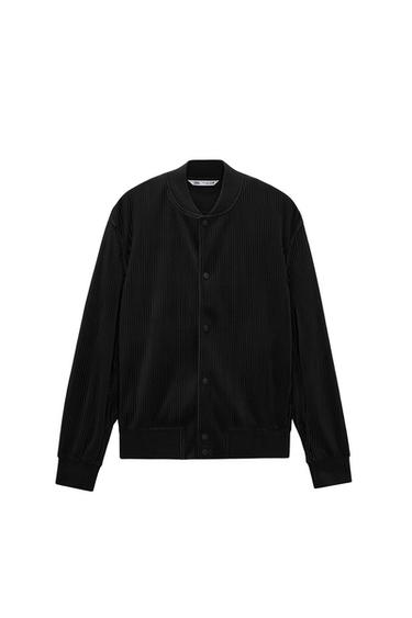 PLEATED BOMBER JACKET