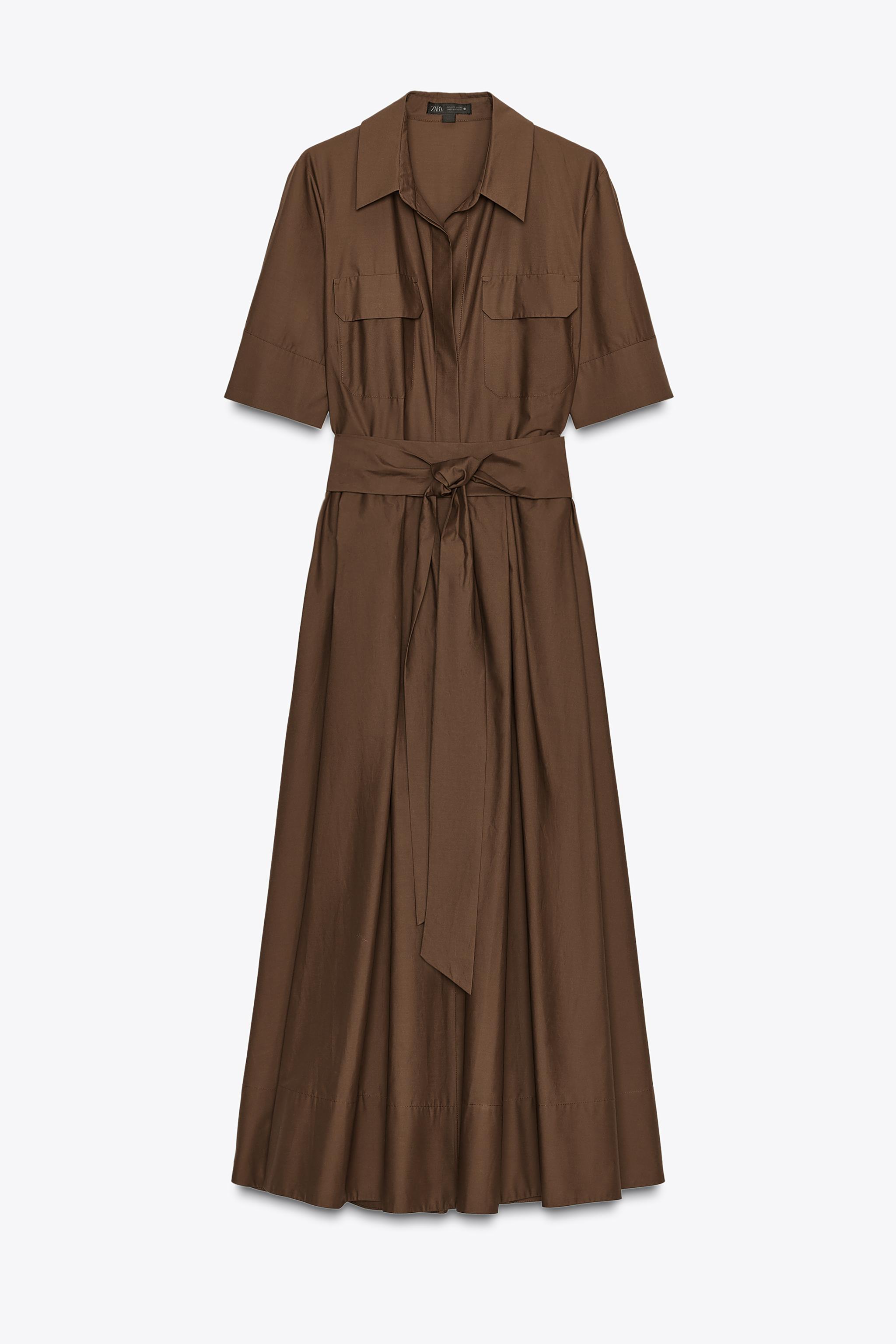 apolina サマカプ25 ZARA WOMAN SS25 ZW COLLECTION POPLIN SHIRTDRESS ALL SIZES