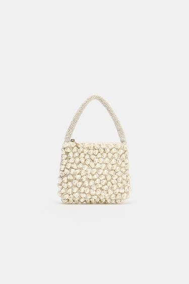 BEADED HANDBAG - Ecru by Zara